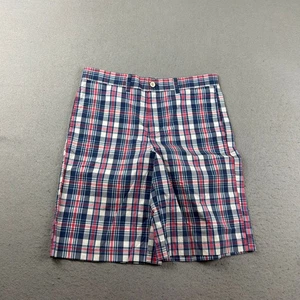 Vineyard Vines Shorts Boys 18 Blue Plaid Cotton Flat Front Lightweight Youth - Picture 1 of 10