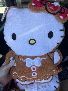 Hello Kitty Gingerbread Shaped Pillow 15” Holiday Christmas Exclusive ￼ - Picture 1 of 5
