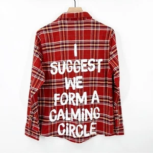 Cakeworthy NWT Hocus Pocus Mary Flannel Halloween Plaid Graphic Small Unisex - Picture 1 of 10