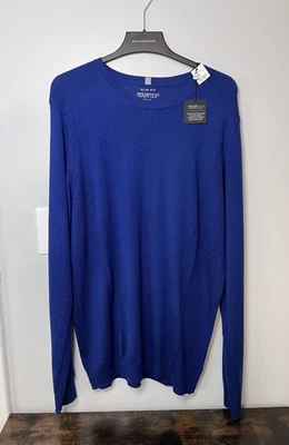 Kenneth Cole Awearness мужской 3XLT синий мериносовой шерсти смесь свитер Slim Fit новый с Ярлыками - Изображение 1 из 4