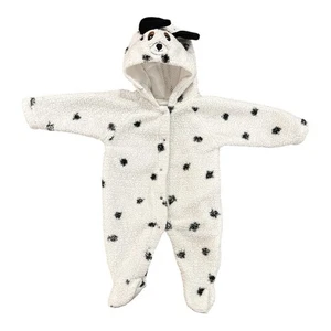 Dalmation Puppy Dog Fleece Costume Infant Baby 6-12 Months Hooded Halloween - Picture 1 of 7