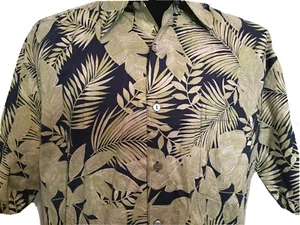 Camisa hawaiana grande Tori Richard verde floral para hombre - Imagen 1 de 1