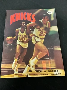 1970 January 24 New York Knicks VS San Diego Rockets Program - Picture 1 of 7