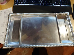 Reed & Barton Barrister Collection Käse Serviertablett Brett aus poliertem Aluminium - Bild 1 von 3