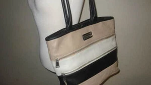 Calvin Klein Leather Multi-Colored Footed Tote/Shoulder Bag - Picture 1 of 7