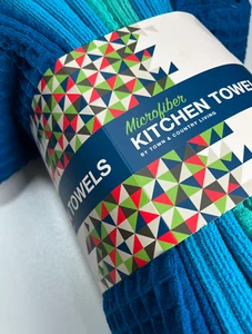 NEU - 10er-Pack Mikrofaser-Küchentücher - blau & grün - Bild 1 von 10