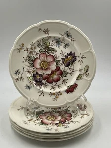 Vintage Windsor Ware Johnson Bros Windsor Flowers Bread/butter Set Of 5 - Picture 1 of 4
