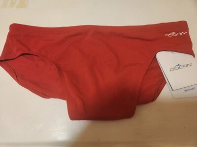 Men's Competition All Poly Solid Racer Brief Swimsuit Size 34 (New With Tags) - Imagem 1 de 4