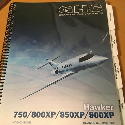 Lista de verificación de manejo en tierra Hawker Beechcraft 750, 800XP, 850XP y 900XP Foto 1 de 4
