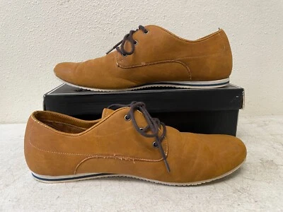 Sapato casual masculino Aldo marrom couro marrom bronzeado com cadarço tamanho 11 - Imagem 1 de 4