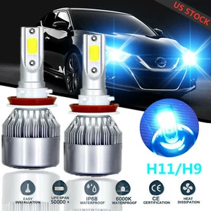 Blue H9 H11 LED Headlight High Beam for Nissan Altima 2007-2017 Maxima 2016-2017 - Picture 1 of 14