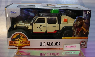 Jada Hollywood Rides JURASSIC WORLD Dominion JEEP GLADIATOR✰biosyn GENETIC✰1:32 - Image 1 of 4