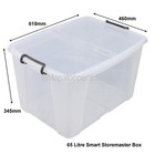 British Made Smart Box Clear Plastic Storage Boxes With Lids - Choice Of Sizes