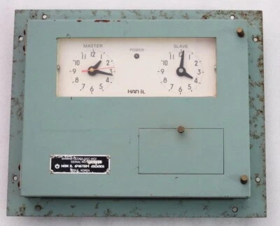 RELOJ DE CUBIERTA HAN IL COREA TIPO SSC-MQI BARCOS NAVEGACIÓN MARINA MAESTRO ESCLAVO Foto 1 de 4