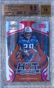 Score Select Hot Red Zone 2008 automático/25 Chris Johnson radiocontrol BGS 9,5/10 Pop 1 - Imagen 1 de 2