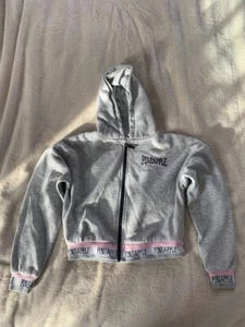 Primark Pineapple Dance Studio Gray Full Zip Hoodie Girls Size 10-11 Years - Picture 1 of 4