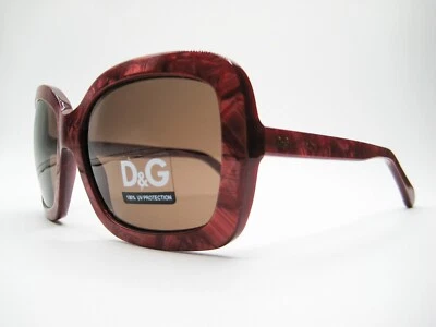 Nuevas gafas de sol auténticas Dolce & Gabbana de gran tamaño DD3047 826/73 56 mm rojas/marrones Foto 1 de 4