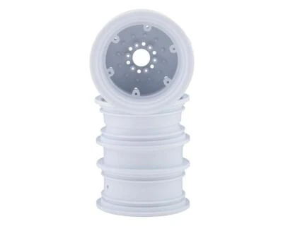 JConcepts Axial SMT10 Krimson Dually 2.6 Wheels wAdaptors White Black Grey Gold - Image 1 of 4