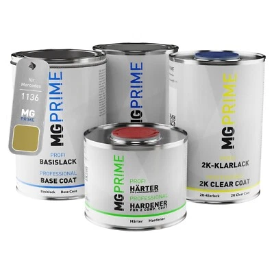 Autolack Dose Set für Mercedes 1136 Caulina Gelb Metallic spritzfertig 3,5L - Bild 1 von 4