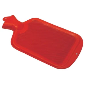 Classic Red Rubber Hot Water Bottle, Hot Compress, Pain Relief from Headaches, C - Picture 1 of 12