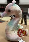 Ty Beanie Babies "Neon" 1999 8.5"  Multi Pastel colored Shiney Seahorse   MWMT's