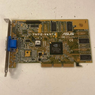 Vintage Asus TNT2-Vanta 8MB AGP Graphics Card - Image 1 of 4