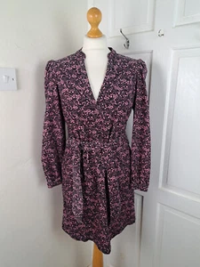 BODEN Purple Floral Needlecord Dress Size 10 Petite - Picture 1 of 6