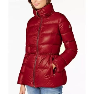 Chaqueta acolchada de invierno Michael Kors roja granate acolchada talla M - Imagen 1 de 13