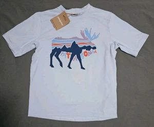 Camiseta Patagonia Capilene Silkweight Fitz Roy Moose Mancha Azul Niños Pequeña 7/8 - Imagen 1 de 6