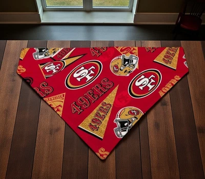 Bandana para perros San Francisco 49ers SOBRE EL CUELLO Bandanas Fútbol Deslizable Foto 1 de 4