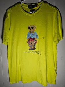 POLO RALPH LAUREN Herren T-Shirt Bear Crewneck Safety Green Größe M - Bild 1 von 7