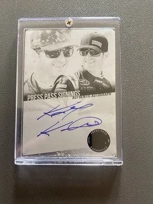 Kasey Kahne Press 2014 Pass Signings Auto/PressPlate Black - 1 of 1 - Image 1 of 3