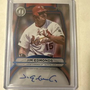 2025 Topps Tribute Autographs Jim Edmonds Cardinals Blue Parallel #14/150 - Picture 1 of 2