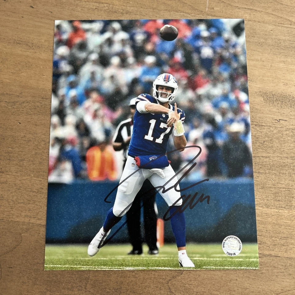Josh Allen #17 Buffalo Bills autografiado 8x10 foto certificado de autenticidad holograma Foto 1 de 4