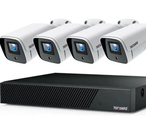 Toguard W504 5MP 8 Canales PoE NVR Sistema de Cámara de Seguridad para el Hogar, 4 Cámaras HD - Imagen 1 de 7