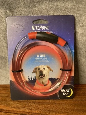 Light Up Red LED Safety Necklace Dog Collar - Cut to size 12-27" - Nite Ize - Image 1 of 3