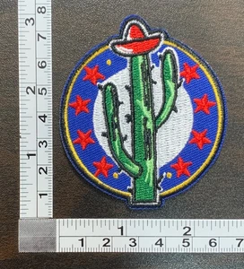 Cactus Cowboy & Western Embroidered Iron On Patch - Picture 1 of 2