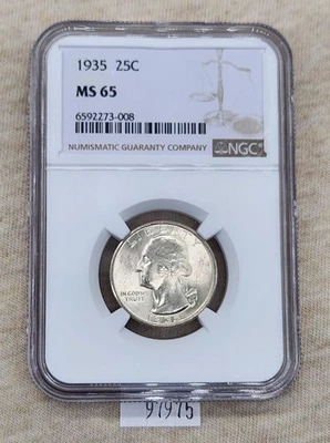 WPCoins ~ 1935 NGC MS65 Washington Quarter - Image 1 of 4