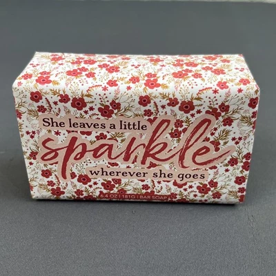 Caren She Leaves a Little Sparkle Bar Soap 6.4 Oz Loved Fragrance New USA - Image 1 of 4