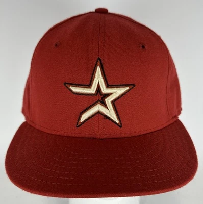 HOUSTON ASTROS VINTAGE NEW ERA WOOL BASEBALL ON FIELD HAT CAP - SIZE 7 3/8 - Image 1 of 4
