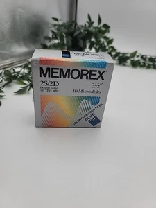 Memorex 2S/2D Double Sided 3.5" Microdisks 135 TPI / 1MB 8 Microdisks - Afbeelding 1 van 5