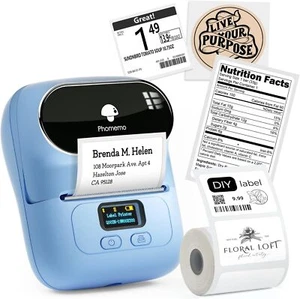 Phomemo M110 Bluetooth Label Maker Machine Wireless Mini Thermal Printer Sticker - Picture 1 of 18