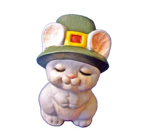 Hallmark MERRY MINIATURES Thanksgiving Vintage MOUSE Pilgrim Praying 1993 NEW - Picture 1 of 3