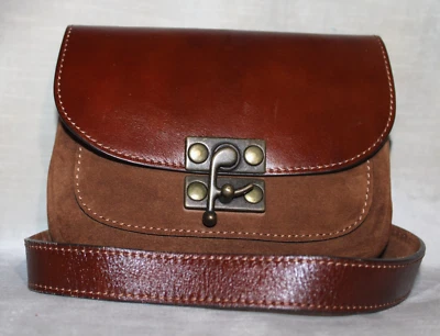 Sundance Convertible Belt Bag Fanny Pack Brown Leather Suede Latch Closure - Изображение 1 из 4