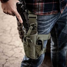 Tactical Adjustable Pistol/Gun Drop Leg Thigh Holster Magazine Pouch Right Hand