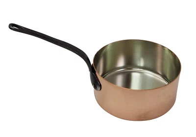 BAUMALU Kupfer Kasserolle 16cm Stieltopf 1,5 Liter verzinnt - schwere Qualität