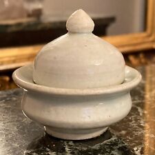 Korean joseon 19th lidded ritual dish incense burner censer bowl white porcelain