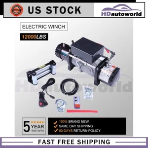 12000LBS Electric Recovery Winch 12V For Jeep Truck SUV with Wireless Remote - Picture 1 of 9