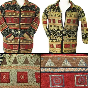 Klimt Art Jacket Lord & Taylor KAS Designs Reversible GOLD/Maroon/Bl S STUNNING! - Picture 1 of 12