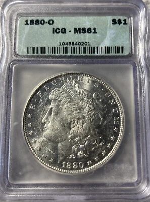 1880-O ICG MS61 Morgan Silver Dollar - Image 1 of 4